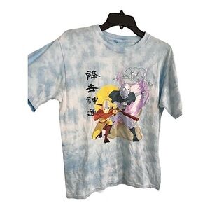Avatar The Last Airbender blue white tie dye effect t-shirt size medium new